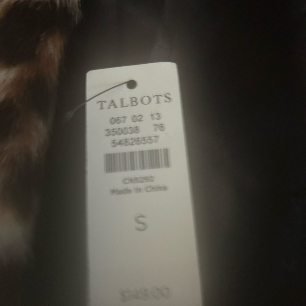 Talbots Brown and Black Patterned vest